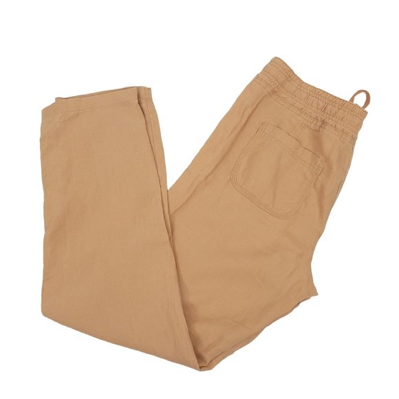 Ann Taylor Loft Linen Pants Womens Size 6 Elastic Waist Drawstring Lagenlook NEW - Picture 5 of 8
